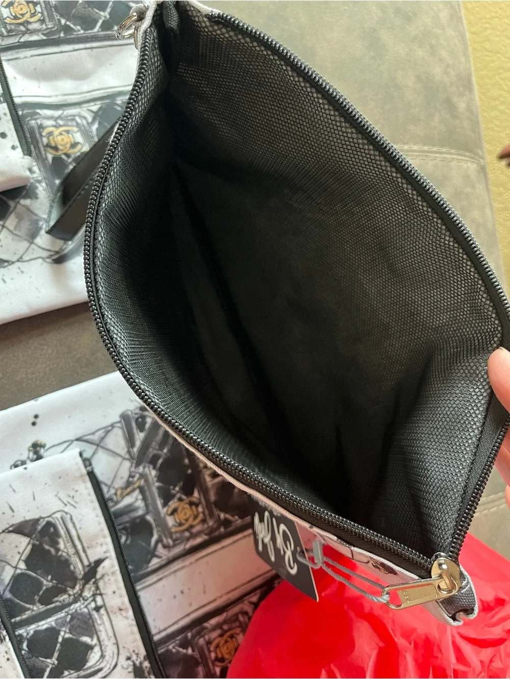 Black & White Print Cosmetic Bag